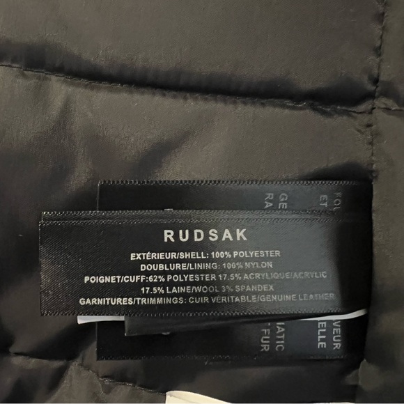 Rudsak “Toronto” Down Parka Jacket in Bordeaux Red with Real Fur; Size L - Picture 12 of 14